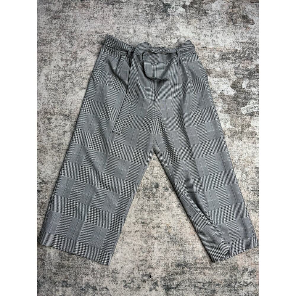 NWT J. Crew Womens Wide Leg Cropped Dress Pants Sz 14 Classic Herringbone Office